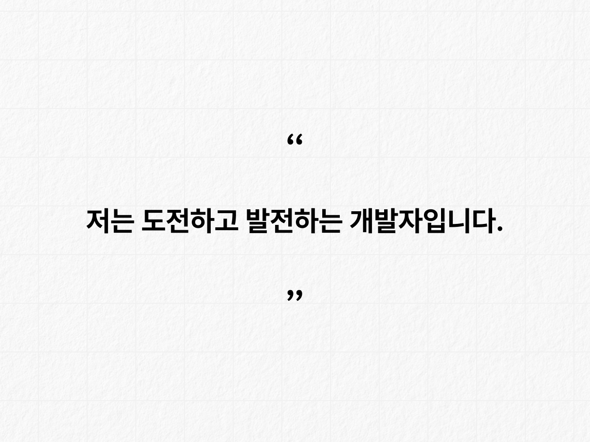 - 도전하고 발전하는 개발자. 카드 1